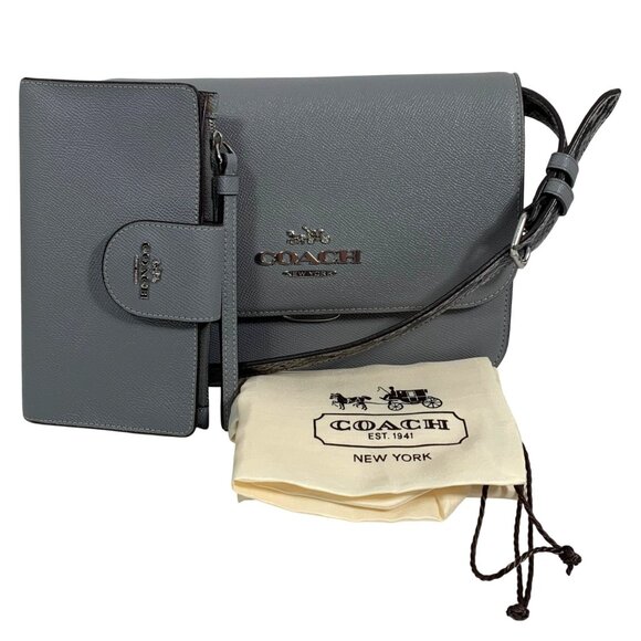 COACH Brynn Flap Crossbody Bag C6777 + Wallet Corner Zip Wristlet, Dustbag EUC - Picture 1 of 16